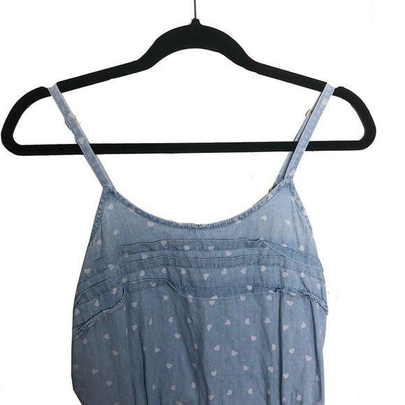chambray patterned romper | denim playsuit topshop - Picture 6 of 7